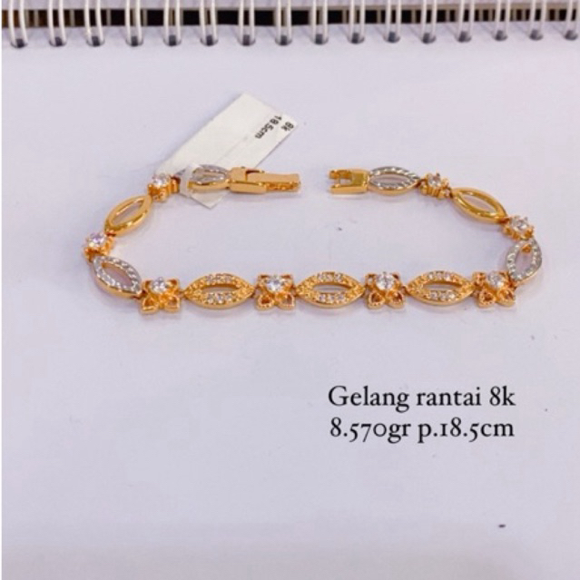 Gelang rantai preman anak emas asli kadar 375%8k