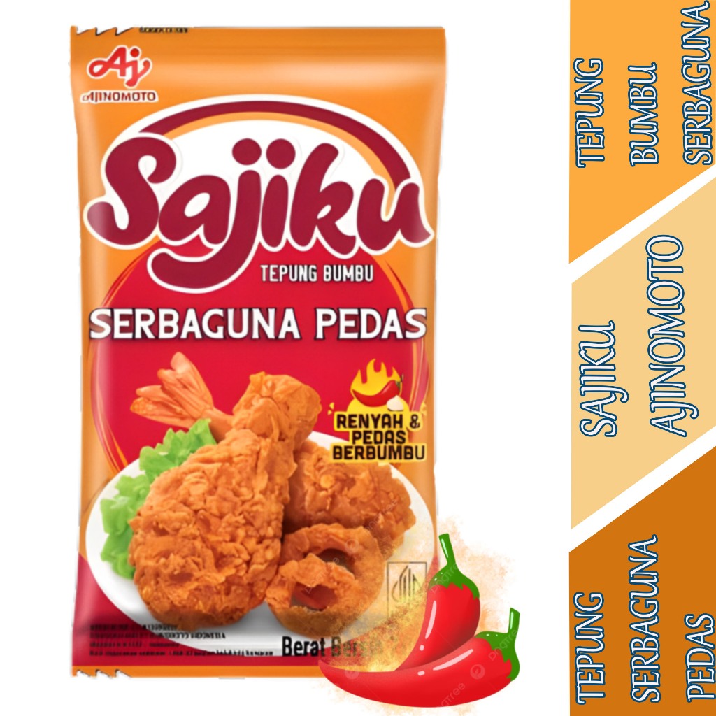 

Tepung Bumbu Pedas - Sajiku Ajinomoto - Tepung Bumbu Serbaguna - 70gr