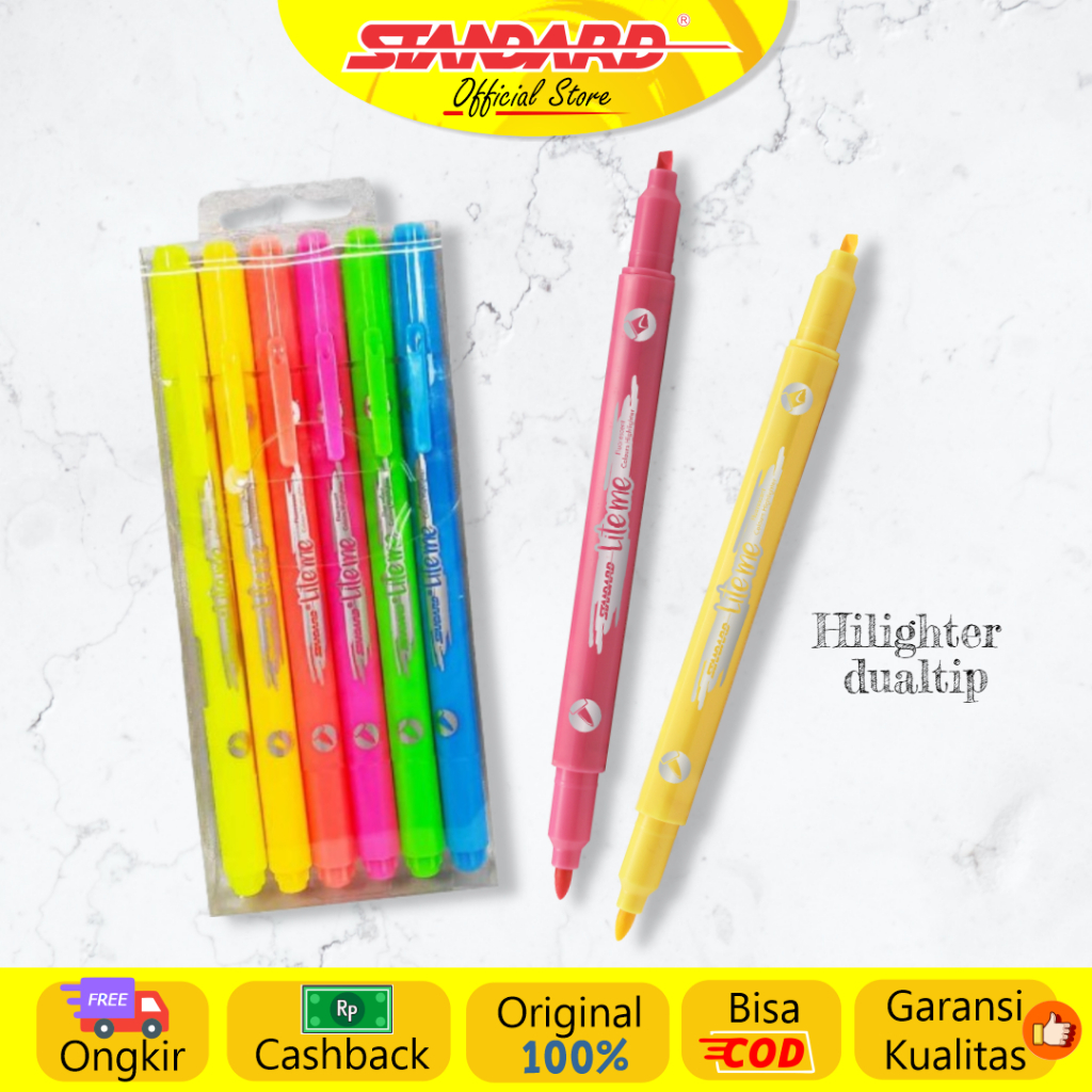 

Standard - Lite Me Dual Tip ( Highlighter / Text Marker / Penanda Warna )