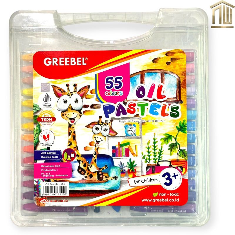 

Crayon / Kerayon Greebel 55 Warna Oil Pastel