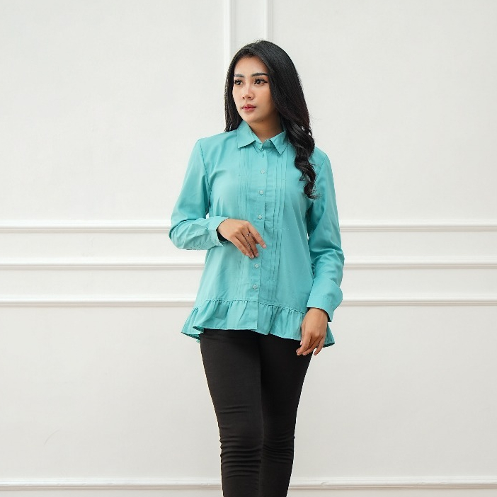 TWO SISTERS Kemeja Blouse Basic Wanita