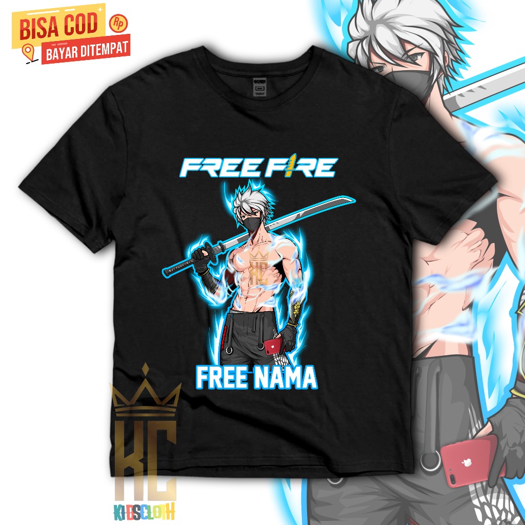 ( BISA COD ) Baju Anak FF Free Fireee Karakter Pedang Katana / T-shirt Kaos Anak Free Fire Karakter 