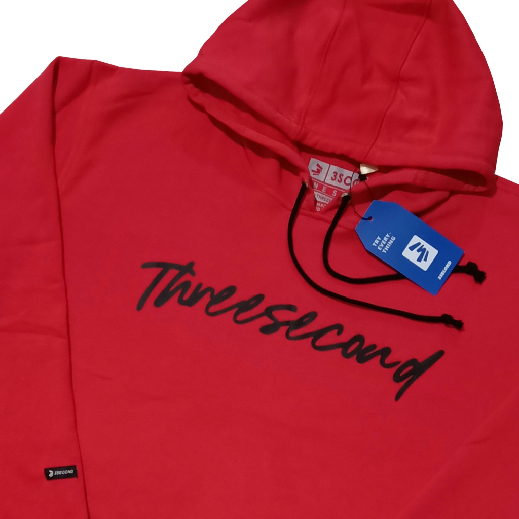 Hoodie Sweater 3second Merah Cabe Pria Wanita Unisex Free Stiker Switer Distro Oversize Panjang