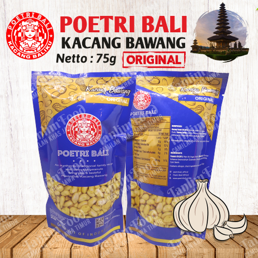 

Kacang Bawang Original POETRI BALI - 75gram ( kemasan pouch )