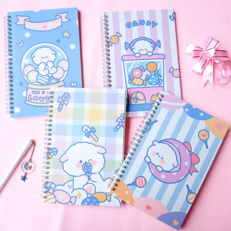 

[CRAFTIPLE] Notebook Spiral A5 Motif Candy