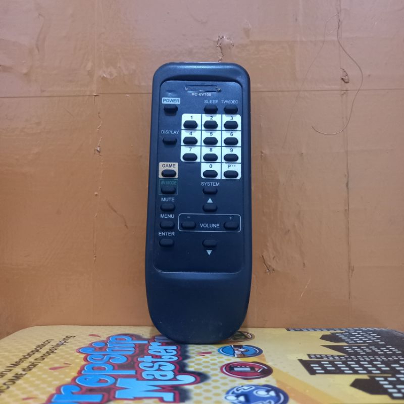 REMOTE ORIGINAL TV TABUNG AIWA SERI RC-6VT05