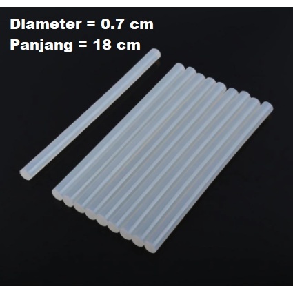 

1 PCS - Isi / Refill Lem Tembak Glue Gun 18 Cm Kecil Bakar Lilin Transparan Kerajinan Tangan Pita Acc Manik