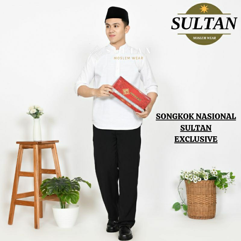 Songkok Hitam Peci Hitam Laki LakiKopiah Nasional Sultan AC Berbahan Bludru Hitam Kualitas Premium S