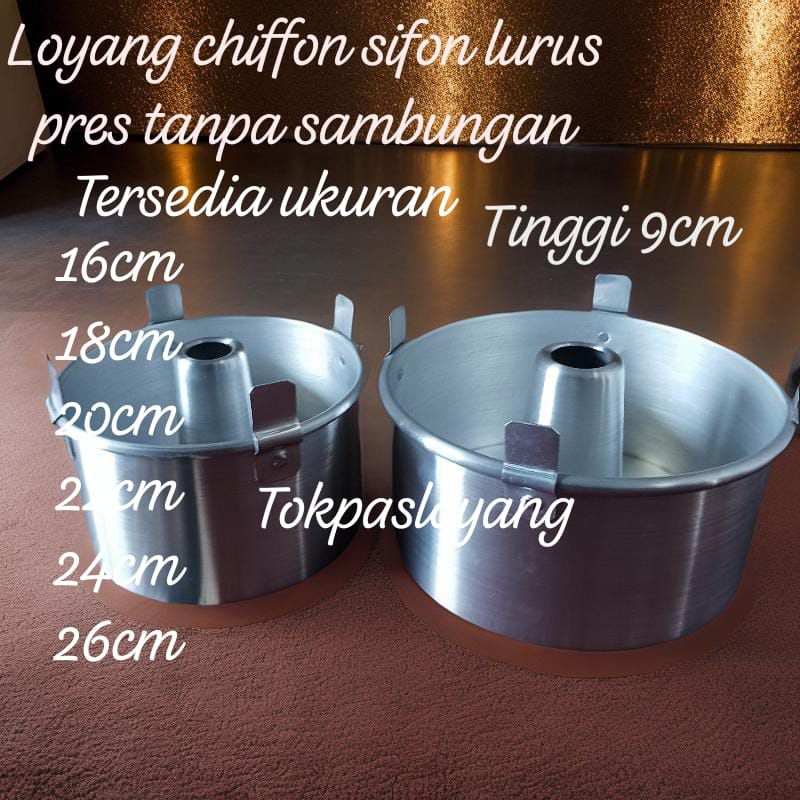 Loyang chiffon sifon/cake pres tanpa sambungan/cetakan kue bolu/pandan/jadul