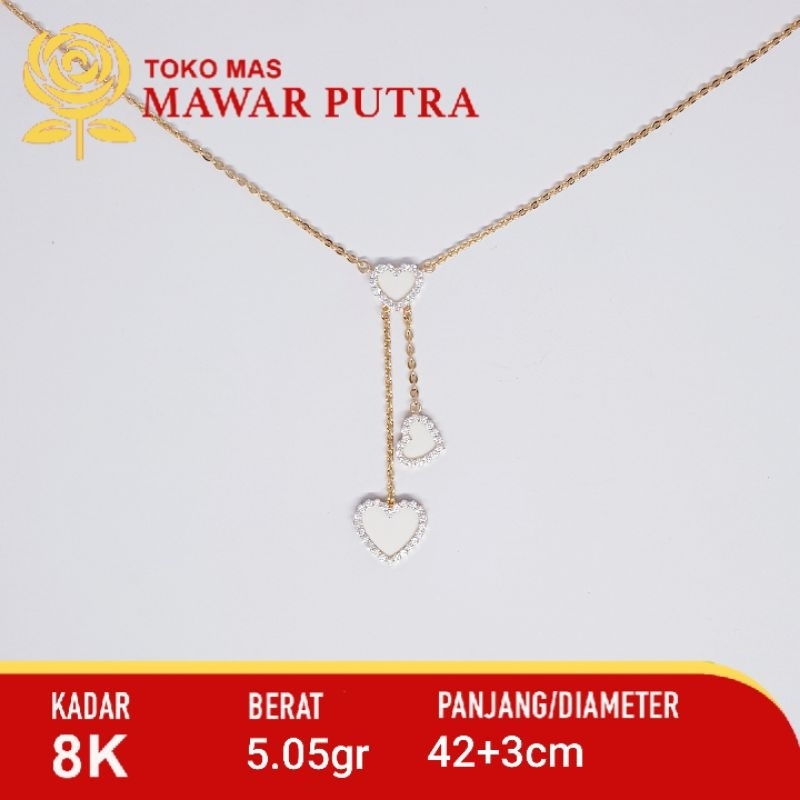 Kalung fancy Love series Kasandra UBS Gold 8K
