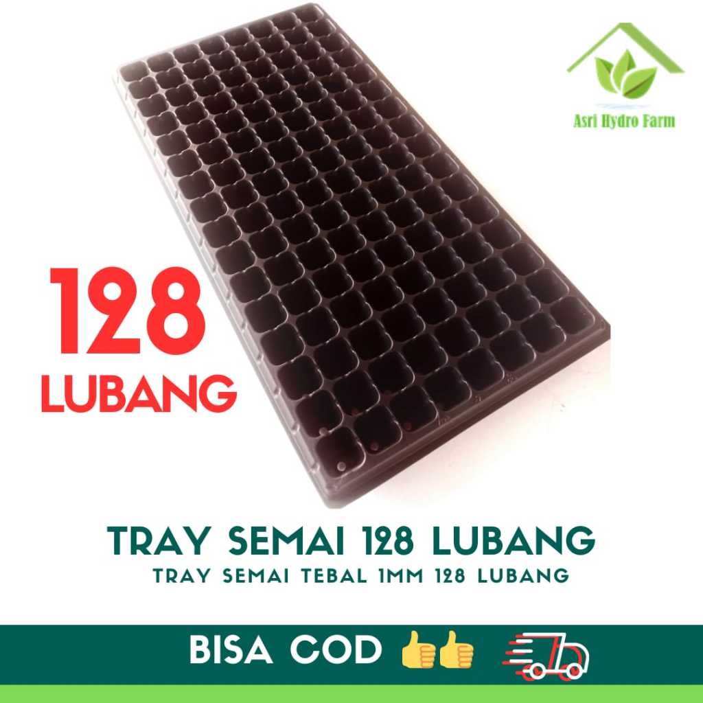 Tray Semai 128 Lubang Traypot Pot Seed Tray Biji Bibit Hidroponik 128 Lubang