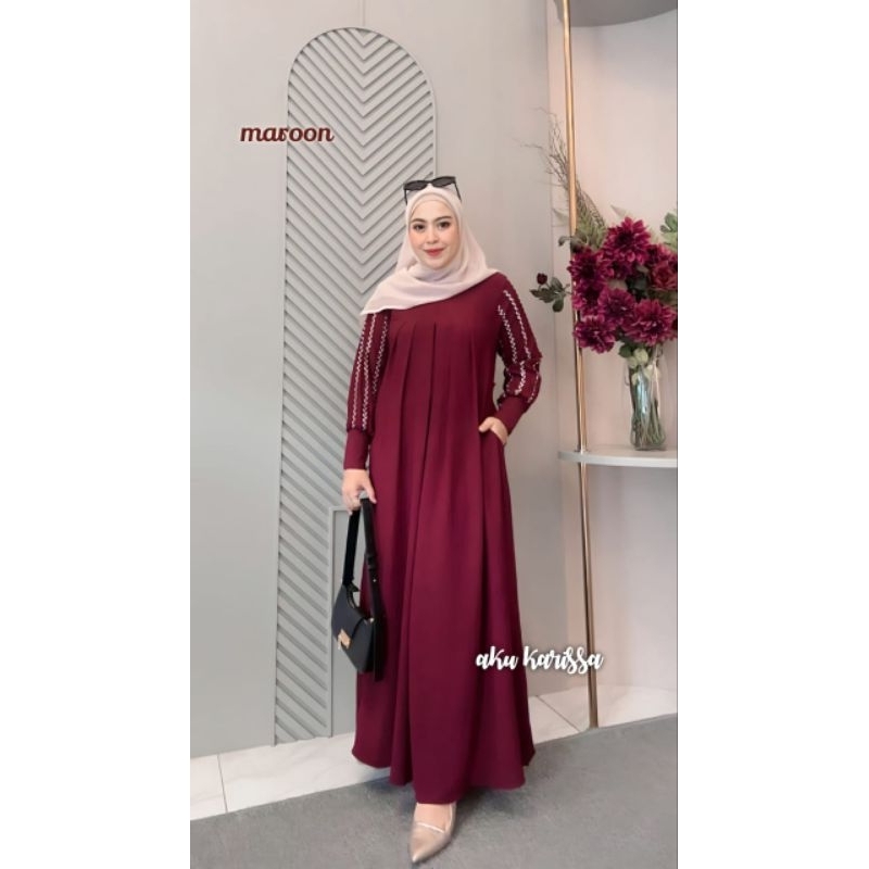 GAMIS AKU KARISSA ORI TERBARU 2024 ERINA DRESS ORI BY AKU KARISSA