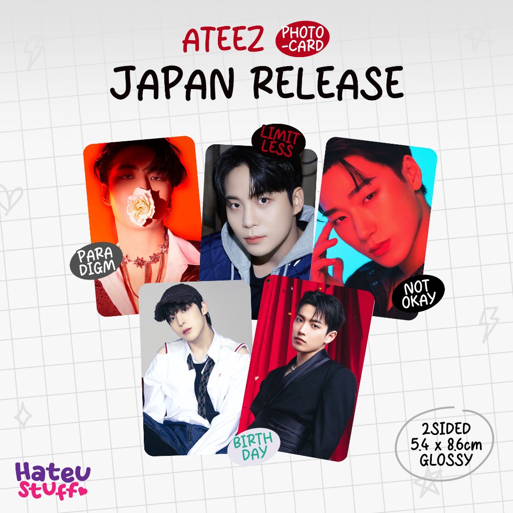 ATEEZ Unofficial Photocard Japan Release (Birthday, Not Okay, Limitless, Paradigm)