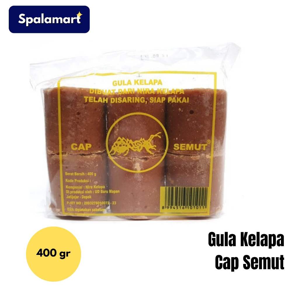 

Gula Merah Nira Kelapa Cap Semut Kemasan 400 gr