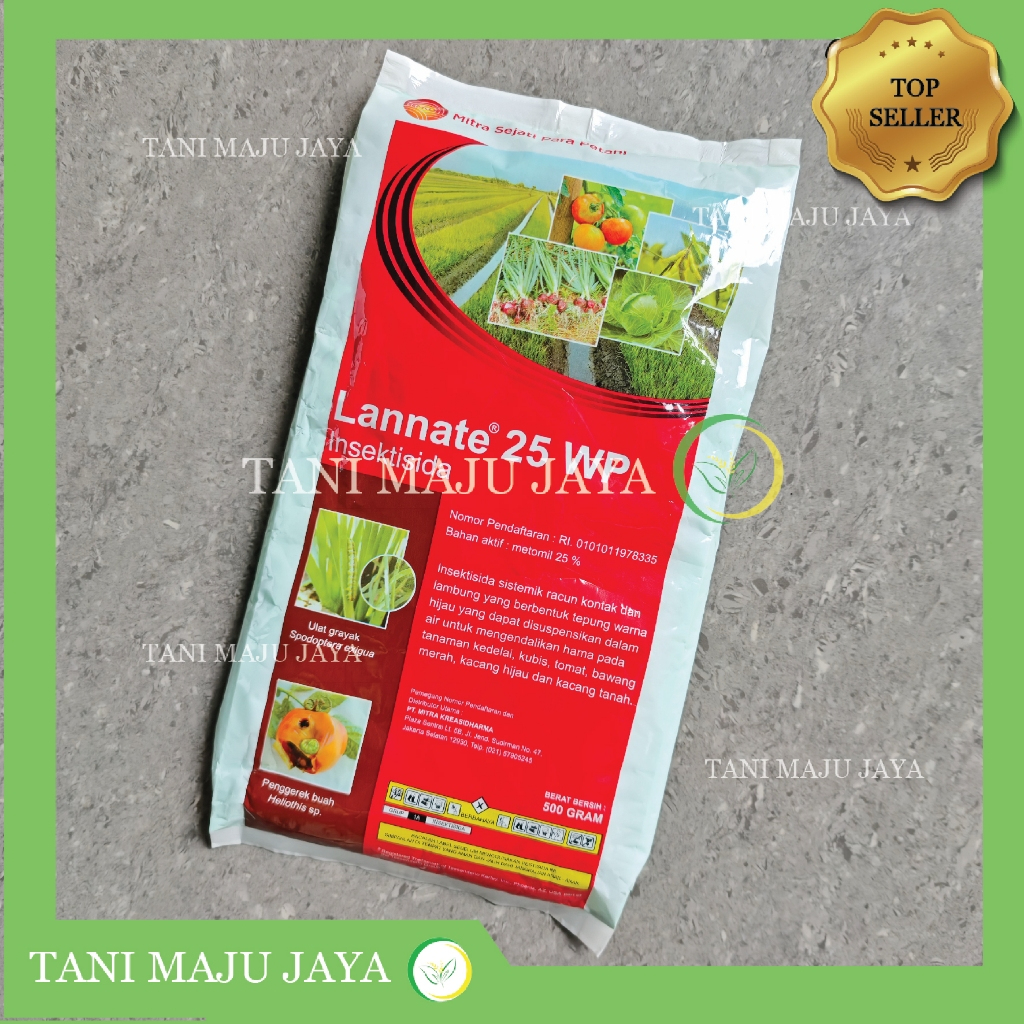 Insektisida Lannate 25WP 500 gram Obat Pembasmi Hama Tanaman Ulat Kubis Kol Selada Sawi Brokoli