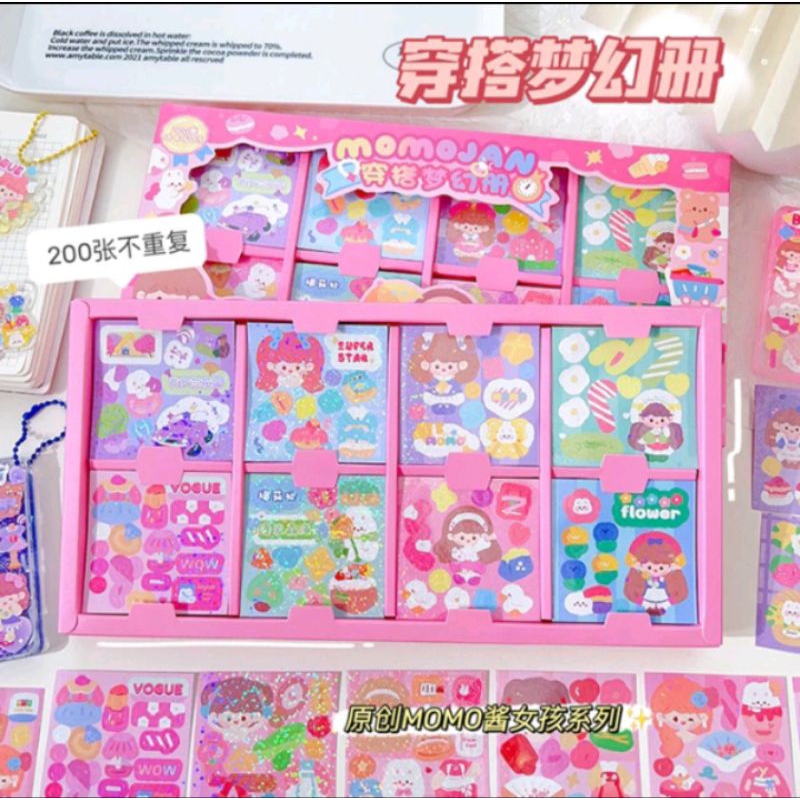 

150 LEMBAR STIKER GLITTER KARAKTER RANDOM LUCU ASTETIK DAN KEKINIAN