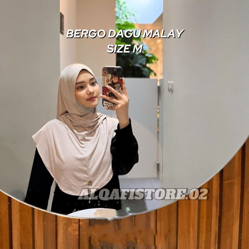 Hijab Instan Dagu SIZE M Malaysia Jersey | Jilbab Instan Dagu Malay Size M