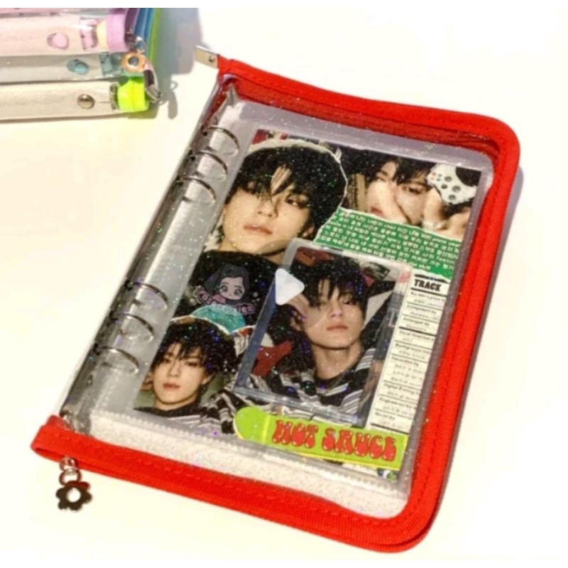 

binder a5 zipper transparan photocard