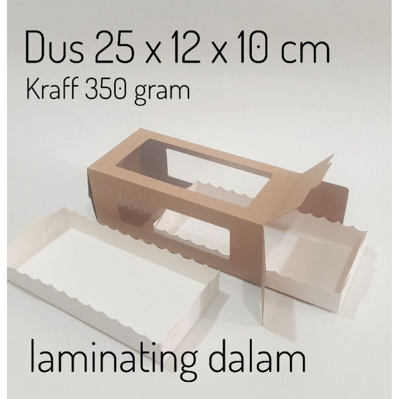 

Dus bolugulung 25x12x10cm box rollcake kotak kue bolugulung