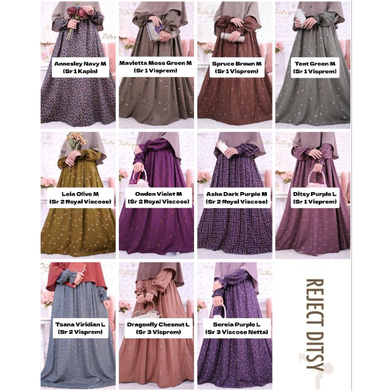 TERLARIS DITSY RIJECT SALE Nightgown Daster Gamis Wanita