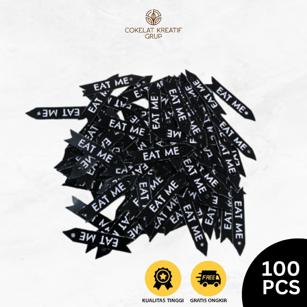 

Hangtag Label Eat Me untuk Makanan Isi 100pcs