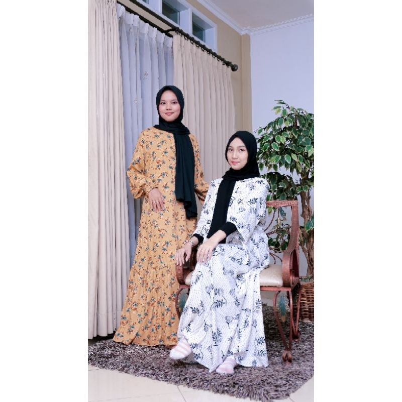 Daster Home Dress lengan panjang Bahan Rayon