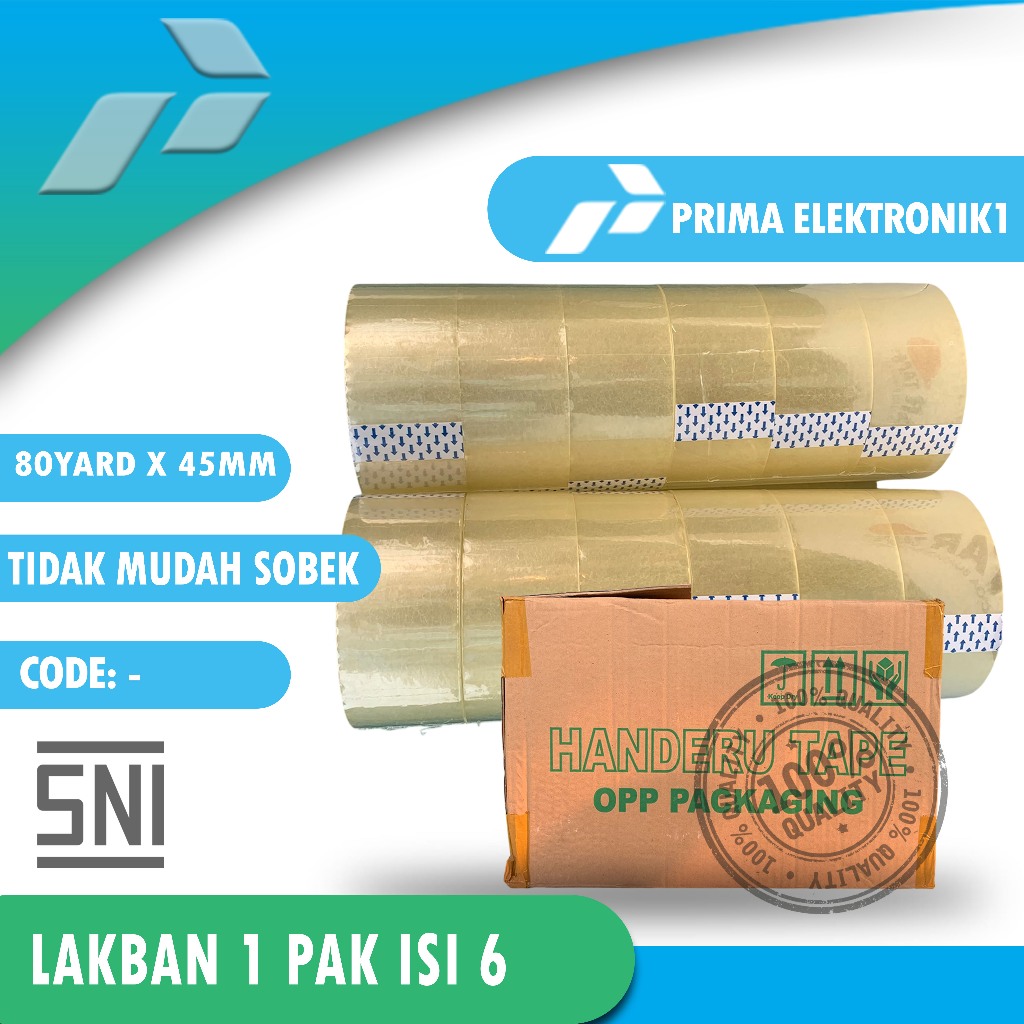 

Lakban Bening Handeru isi 6 Lakban Handeru Premium Harga Distributor