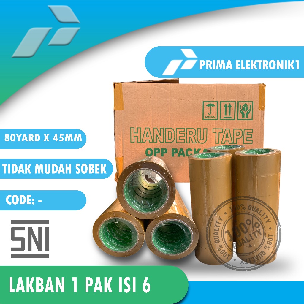

Handeru Lakban Cokelat isi 6 Harga Murah Distributor Bisa COD Bayar Di Tempat