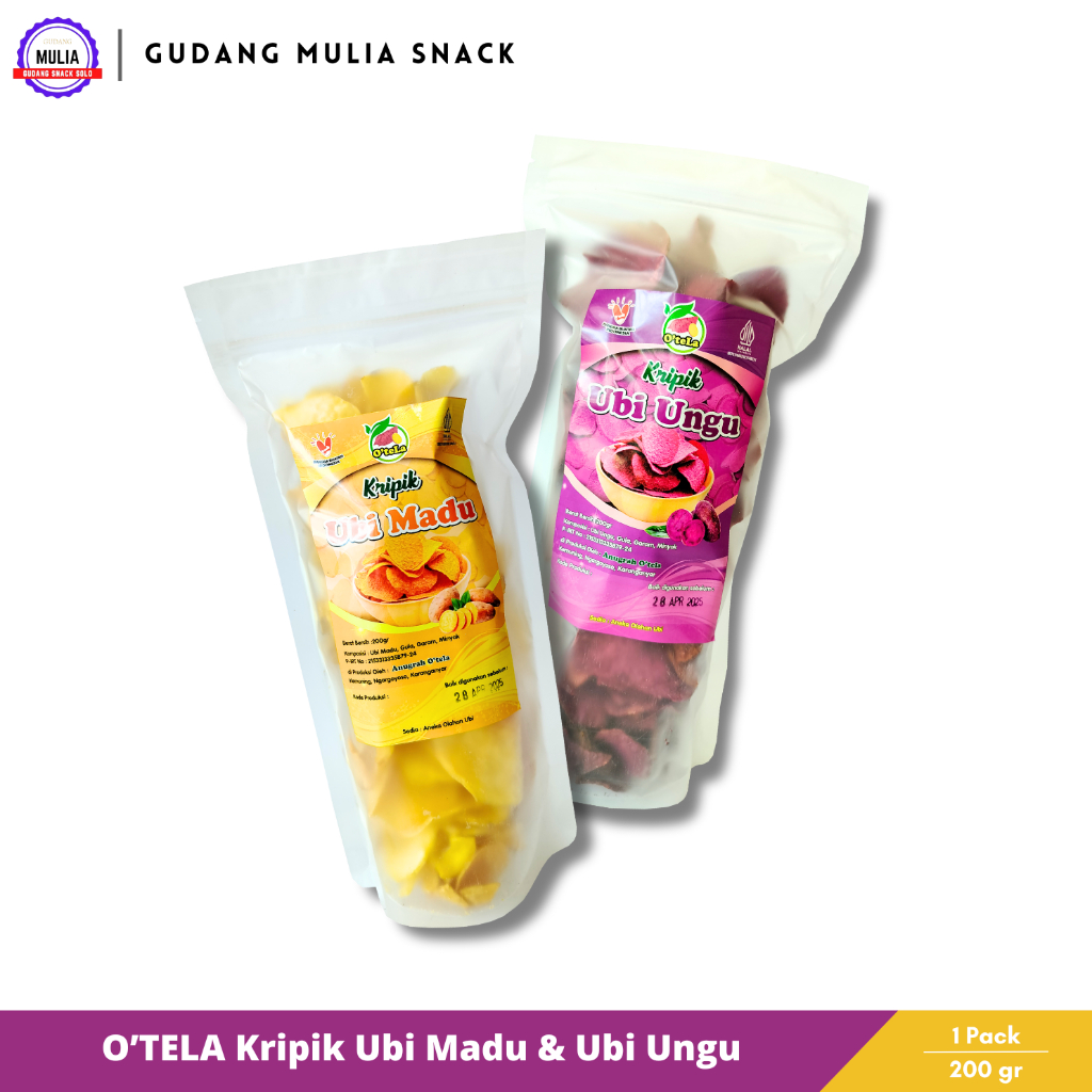 

O'TELA Keripik Ubi Madu & Kripik Ubi Ungu