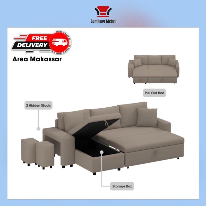 Sofa bed felipe l sofa bed minimalis l sofa bed makassar