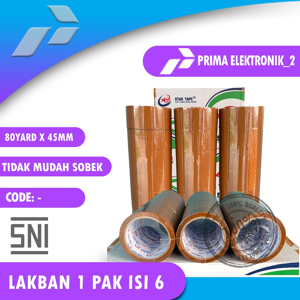 

Lakban Cokelat isi 6 Lakban Startape Premium Harga Distributor