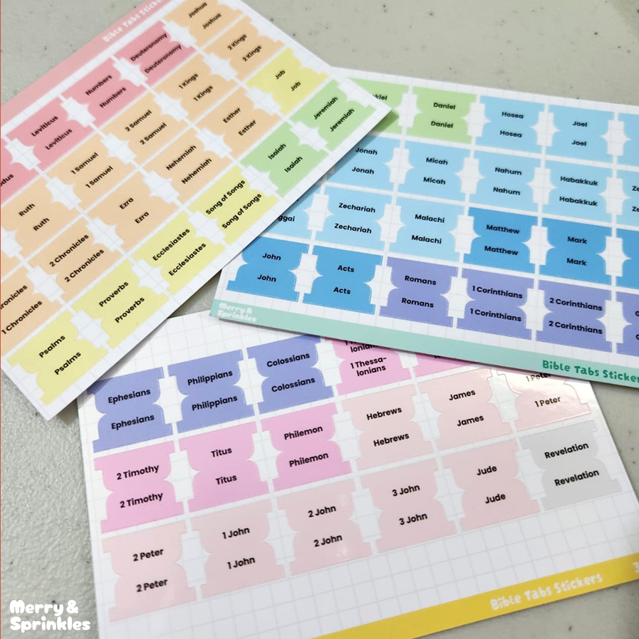

Bible Tabs Stickers Index (66 Pcs)