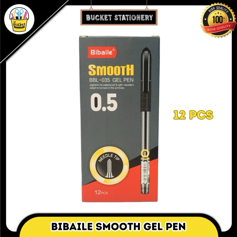 

smooth gel pen 0.5mm BBL-035 Bibaile PER BOX (isi 12pc)