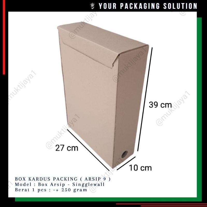 

BOX ARSIP 9 COKELAT POLOS • 27x10x39cm • KOTAK / KARDUS / ARSIP / FILE / DOKUMEN BK