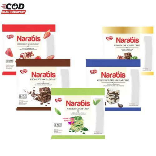 

RB [ HOKKY ] Naraya Narabis Nougat Crisp 200gr Jumbo Chocolate Assortment Cookies Strawberry Matcha