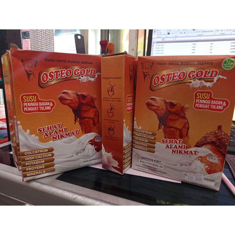 

SUSU PENINGGI BADAN OSTEO GOLD 300 gr / KALSIUM / FASFOR / PERTUMBUHAN TULANG