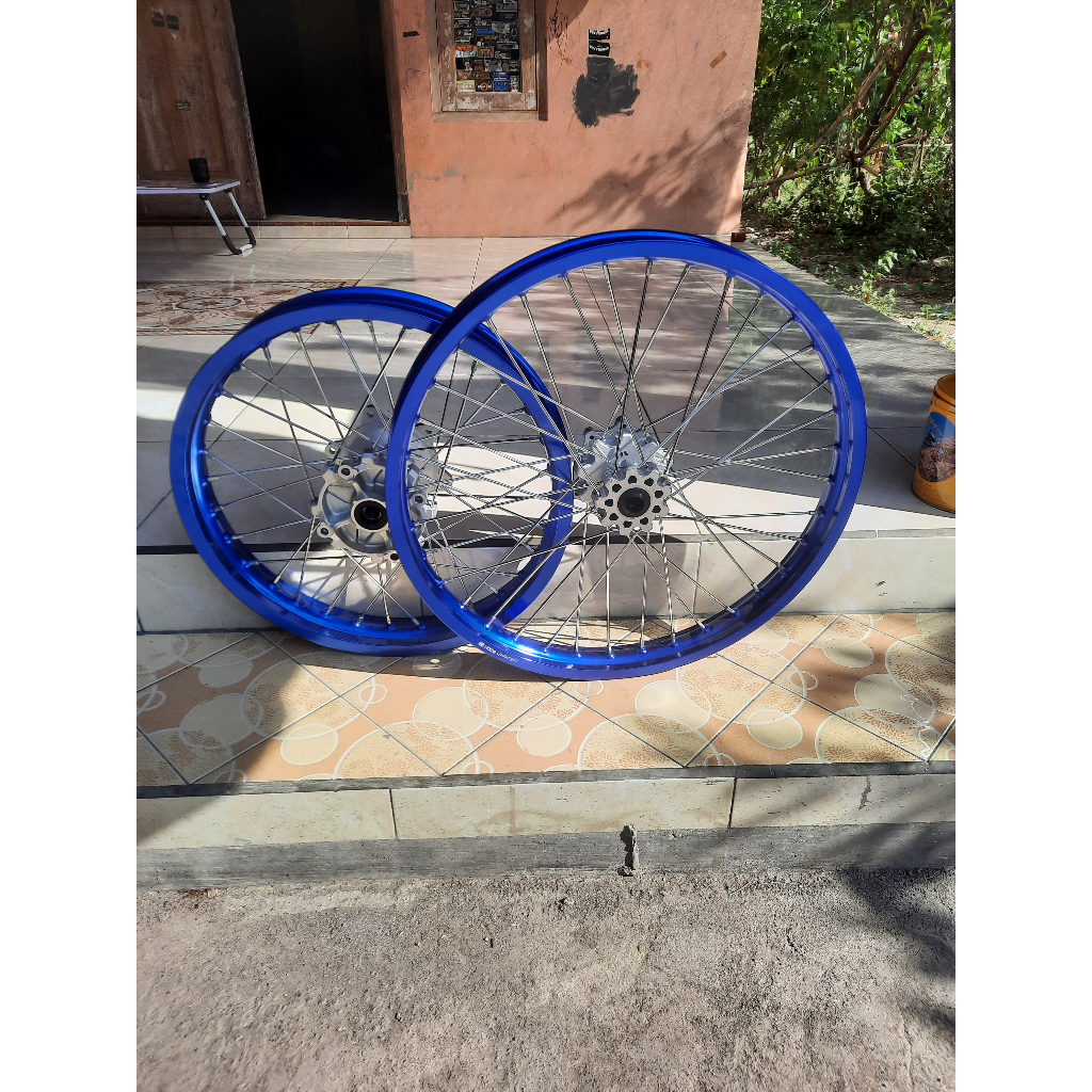 Roda Set CRF 18/21 Tanpa Ban Velg Warna Biru