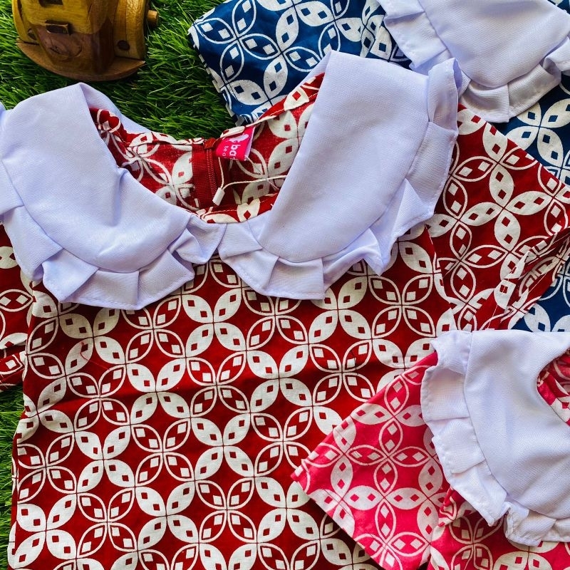 DISKON BATIK COSTUME BLUS BATIK ANAK MERAH PUTIH ATASAN NBATIK ANAK SEKOLAH MERAH HATI PUTIH SERAGAM