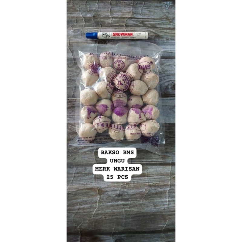

25 pcs bakso Warisan BM Super isi 25 pcs logo UNGU