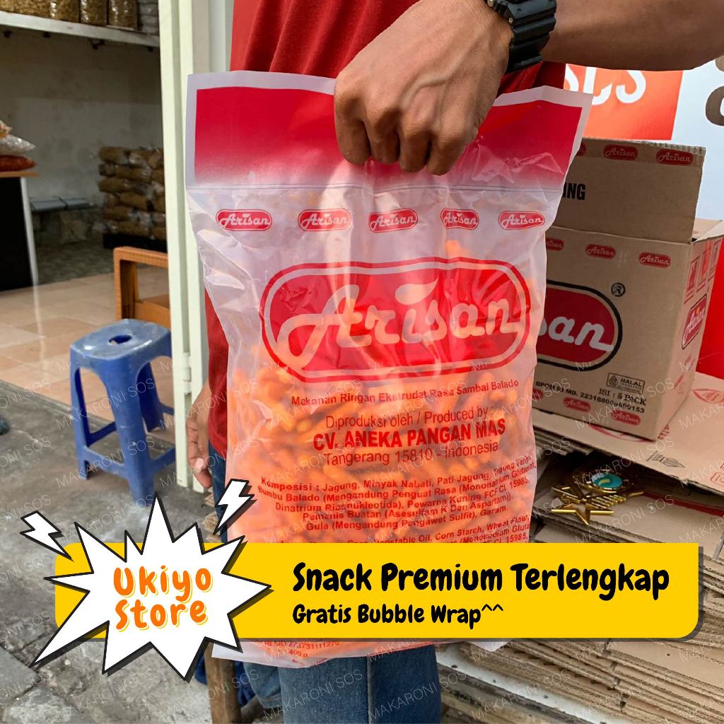 

UKIYO - STIK BALADO ARISAN TERMURAH TERENAK TERLENGKAP GROSIR SNACK KILOAN VIRAL 400 GRAM