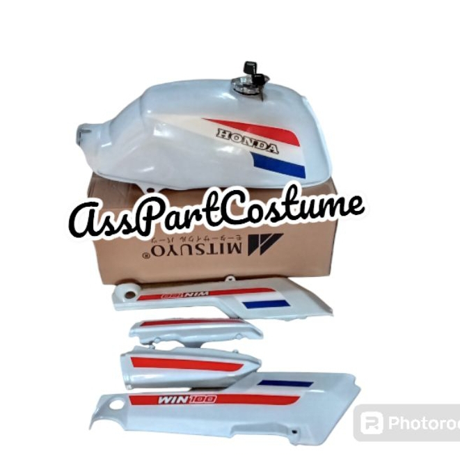 READY STOK TANGKI TENGKI BENSIN HONDA WIN100 WIN 100 KUALITAS ORIGINAL PUTIH TERMURAH