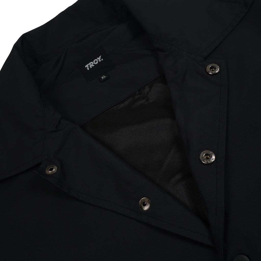 Troy Company Coach Jacket Black Heavy Metal Icon - Jaket Windbreaker Hitam WNN 2713