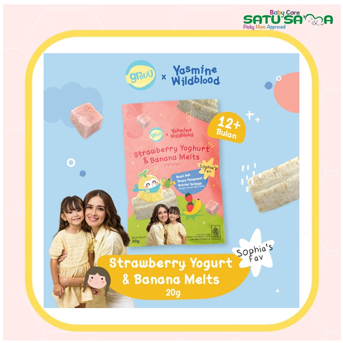 

GROUU YASMINE STRAWBERRY YOGHURT & BANANA MELTS 20 G