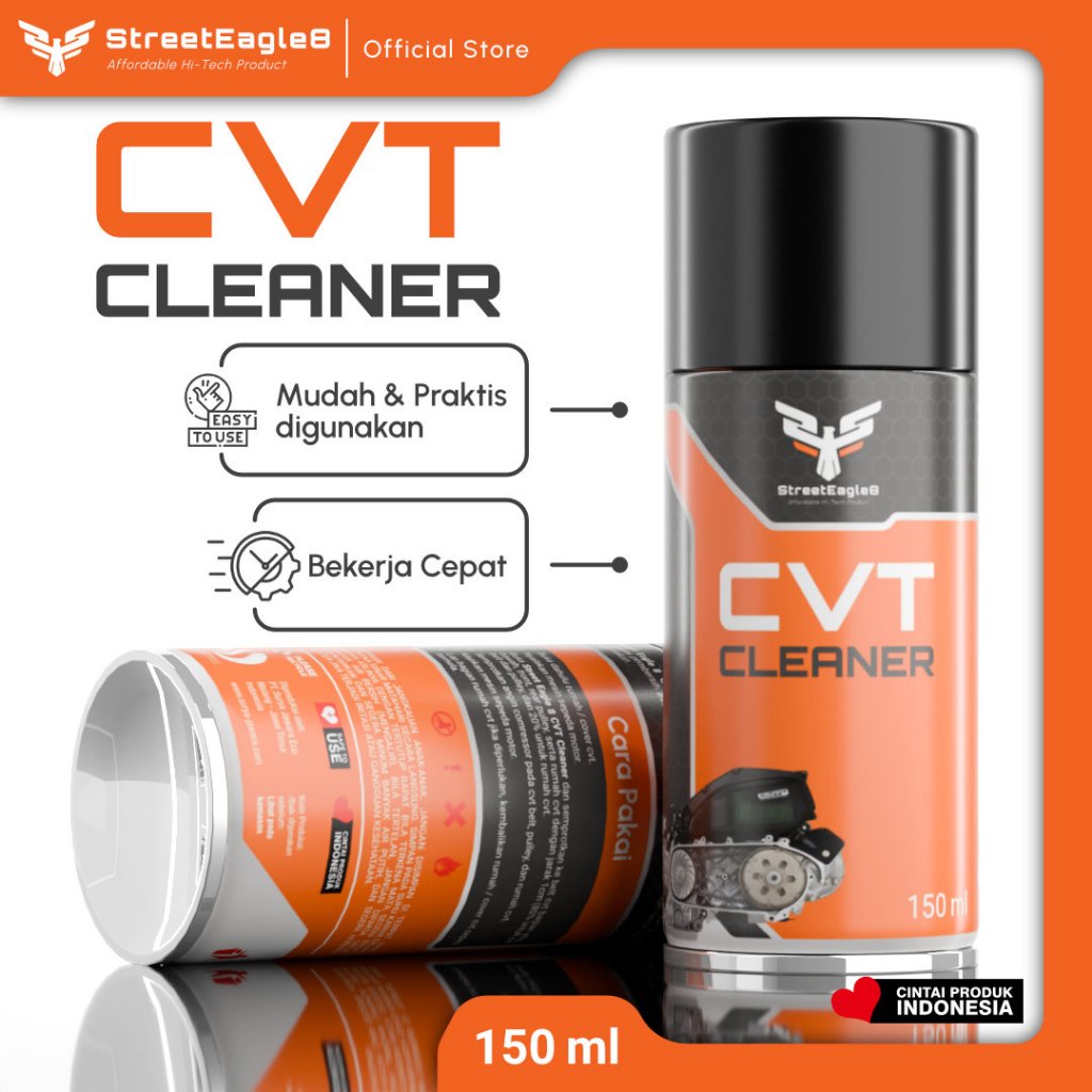CVT CLEANER / PEMBERSIH CVT / V-BELT CLEANER / PEMBERSIH V-BELT / STREET EAGLE 8 CVT CLEANER - 150ML