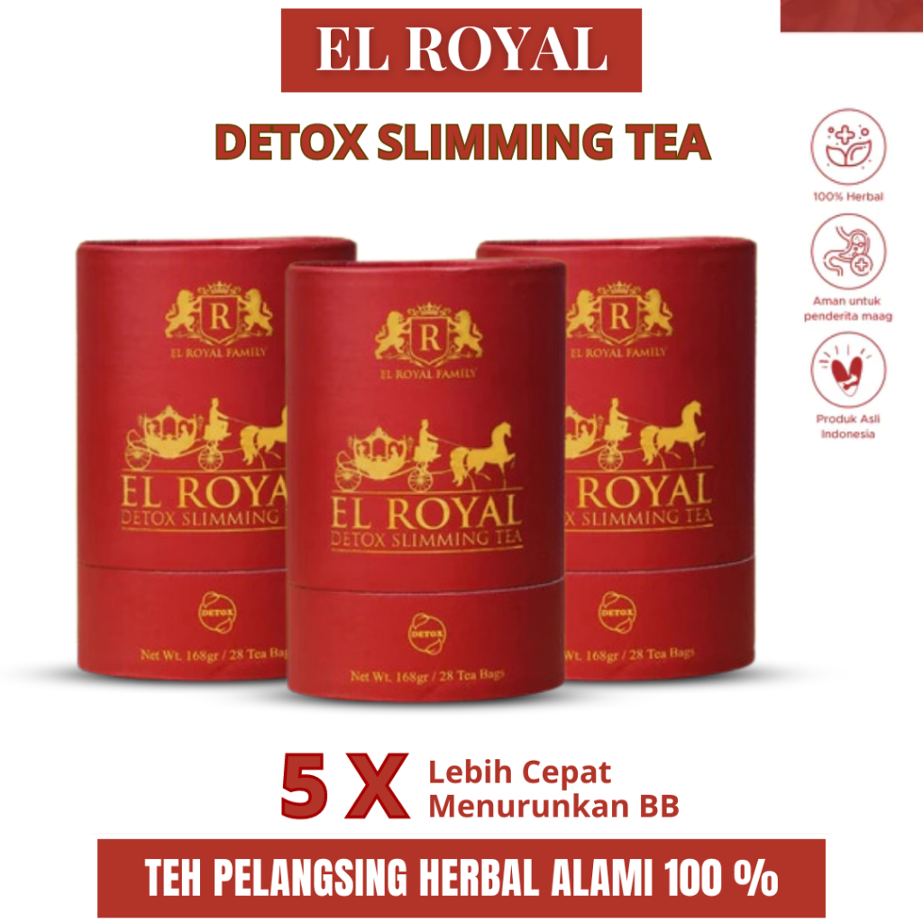

EL ROYAL FAMILY Teh Herbal Detox Slimming Tea Premium Pelangsing Weight Gain Cholesterol