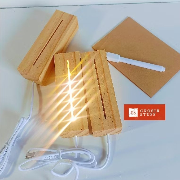 A6 Standing Acrylic Led Lampu Hias Acrylic / Tatakan Lampu Hias Led