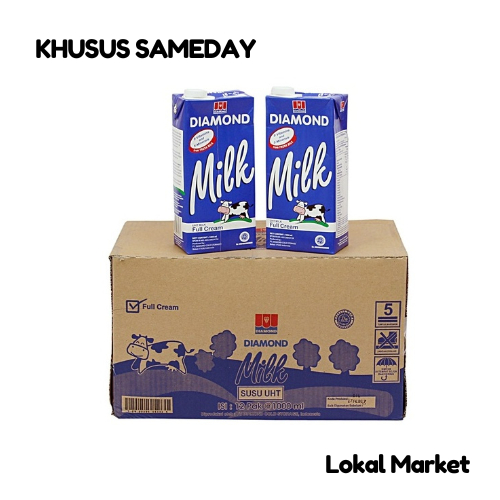 

Khusus sameday Susu UHT Diamond full cream 1 dus (12x1 liter)