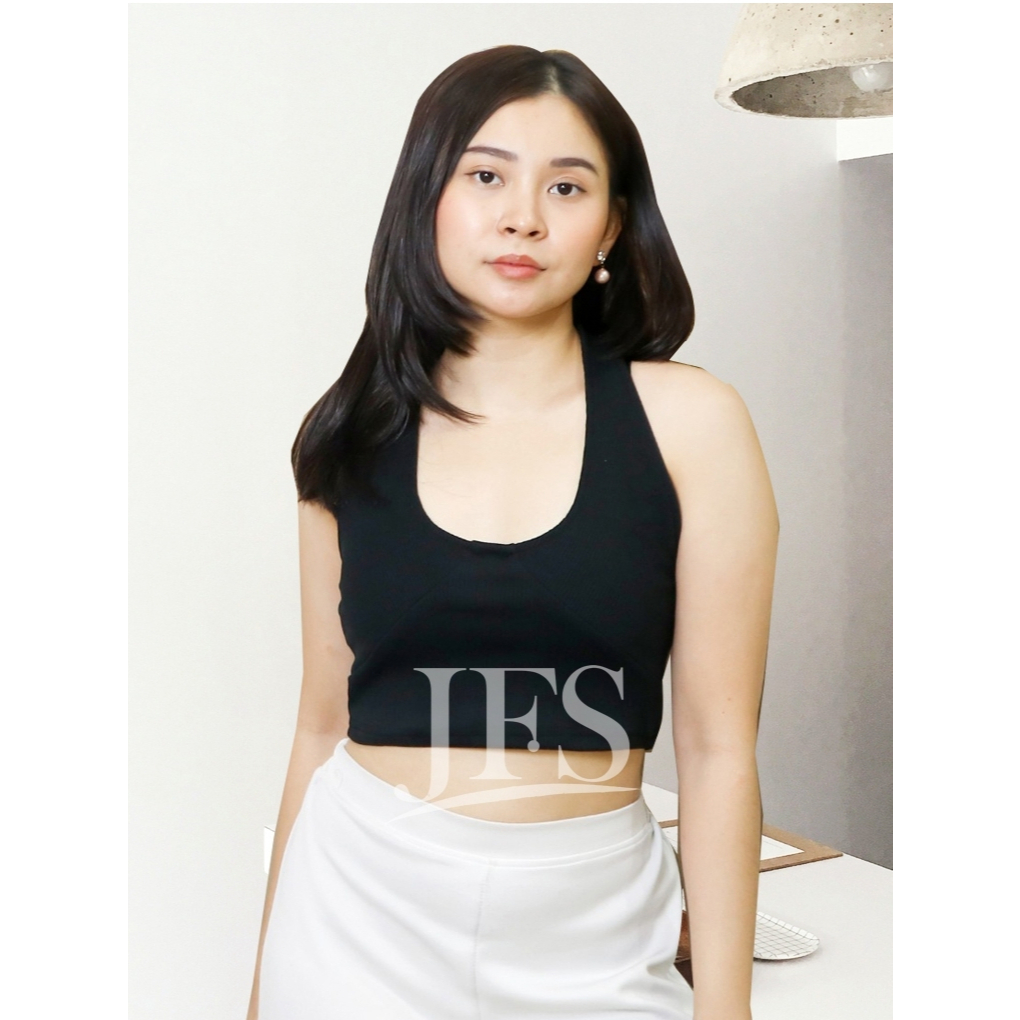 Halter Neck Tanktop Crop / Sleeveless Top