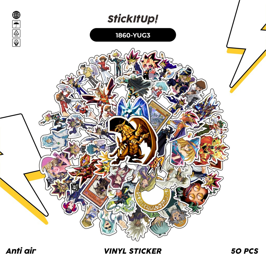 

COD✨ 50 Pcs Stiker Pack YUGI0H CHAR MIX 03 Lucu Aesthetic Vynil Waterproof untuk Freebies Sticker Buku Journal Casing HP Laptop