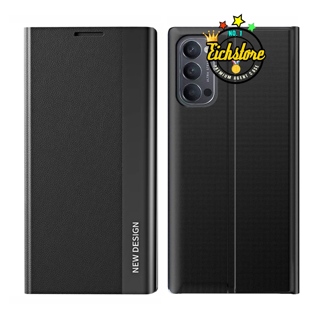 Electro Case Oppo Reno 5 Standing Flip Casing Cover Smart Windows Premium Super Full 360 Degree Mewa